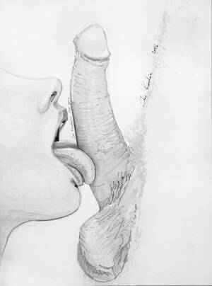 Blowjob Pencil Drawings - Porno Pencil Drawing - 68 porn photos