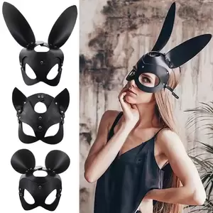 Mask Party Porn - New Sex Women Porn Fetish Head Leather Cat Half Mask Party Cosplay Costume  slave Halloween Masquerade Bondage BDSM Adult Masks - AliExpress