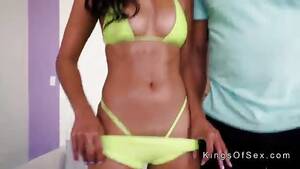 latina bikini girls xxx - Hot Latina in yellow bikini fucking - Pornburst.xxx