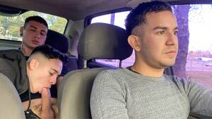 horny couple can%27t wait - Horny Couple Can't Wait To Get Home And Starts Fucking In The Back Seat Of  Leo Blue's Car - SayUncle - Free Porn Videos - YouPornGay