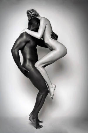 interracial art black and white - 
