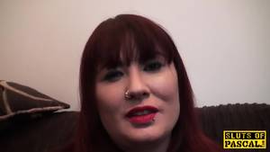 British Redhead Captions - Busty british redhead dominated with roughsex - scene 2