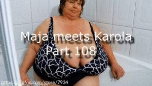 karola enormous natural boobs - Maja meets Karola Part 108 Karola gets Her Giant Breasts soaped -  ClipFoo.com