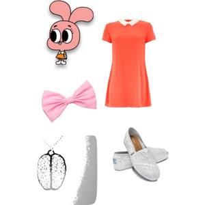 Gumball Dress Porn - The Amazing World of Gumball- Anais Watterson by cartoonfashionwithpassion  on Polyvore featuring TOMS and Cotton