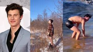 christmas party nudist beach - Watch Shawn Mendes Strip Down to His Undies and Wade Into a River