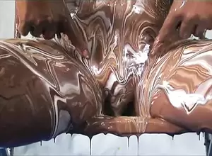 Chocolate Covered Porn - British wet and messy slut gets covered in chocolate | xHamster