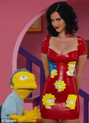 Katy Perry Simpsons Lesbian Porn - Katy Perry stars on The Simpsons to make another jibe at Sesame Street |  Daily Mail Online