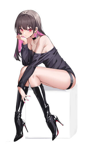 Heel Porn Anime Girl - Rule 34 - cute heels high heel boots high heels legs multicolored hair nail  polish nails painted nails pink hair red eyes shoulders spider apple thick  thick legs thick thighs | 6459345