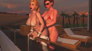 3d Shemale Anal Porn - Redhead Shemale fucks Blonde Tranny - Anal Sex, 3D Futanari Cartoon Porno  On the Sunset - XVIDEOS.COM