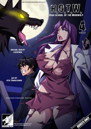 huge tit anime hentai wear wolf - High School of the Werewolf 4- Locofuria - Porn Cartoon Comics