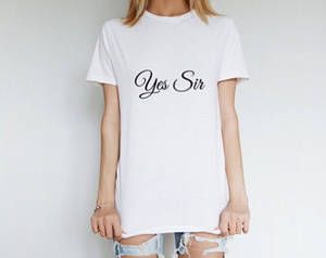 Daddys Lil Girl Porn - Yes Sir T Shirt, BDSM Shirt, Womens Short Sleeve Shirt, DDLG Kink Shirt