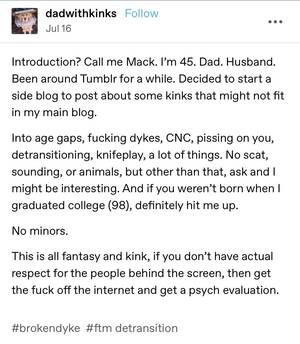 Blackmail Porn Captions Tumblr - Tumblr users are now sharing 'detransitioner kink'