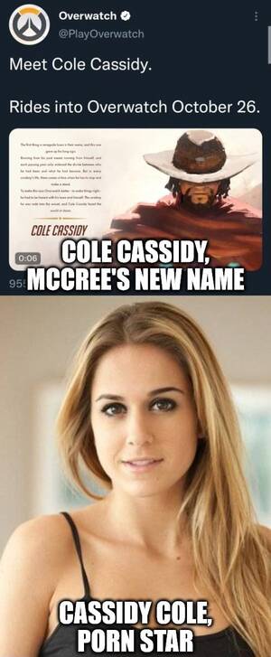 Cassidy Cole Porn - PlayOve Meet Cole Cassidy. dy. Rides into Overwetch October 26. COLE CASSIDY  MCCREE'S NEW NAME CASSIDY COLE, PORN STAR - iFunny Brazil