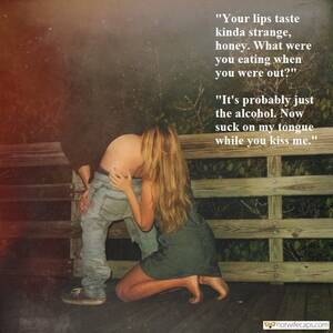 fat horny wife caption - My Favorite Hotwife Caption â„–559600: Horny wife licking fat ass on street