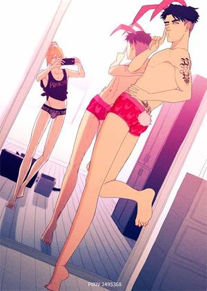 Kawaii Gay Porn - PLIROY /// JJYURI /// JJ /// YURI was underwear's day and bunny's day! JJ:  Aww I look great in kawaii JJ style. Post it Yuri-chan! Yuri: â€¦