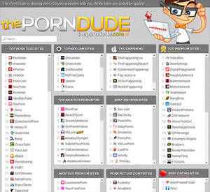Big Porn Sites - The Porn Dude Big List of Porn Sites