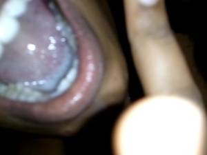 indian deepthroat cum swallow - Indian Teen cum in mouth and nose while slow deepthroat and she swallow it