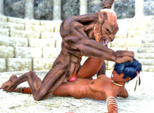 3d Monster Ebony Porn - Busty 3d ebony babe gets brutally raped by a fierce werewolf. |  KingdomOfEvil 3d