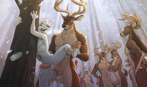 Furry Porn Deer And Wolf - yiffsourcecentral: ArtieÃ¢â‚¬â„¢s Bucktober Challenge by Zaush A wolf that was  hunted by deer? :D Tumblr Porn