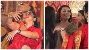 india rani mukerji sex - Rani dances gracefully at Durga Puja celebrations, Sumona does dhunuchi  dance | Bollywood - Hindustan Times
