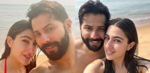 asian wife naked beach - Varun Dhawan & Sara Ali Khan enjoy a Beach day in Goa | DESIblitz