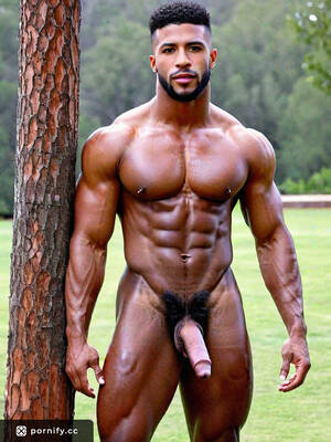 Huge Black Porn - Huge Black Ebony Muscular Outdoor Sex | AI Porn - AI Porn