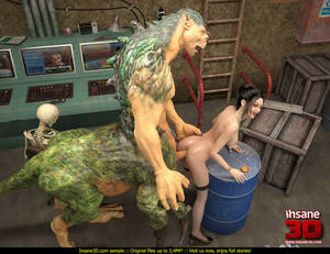 Monster High Xxx Porn - Ponytailed brunette babe in nylons and high heel getting banged hard by a  huge green monster on four paws - CartoonTube.XXX