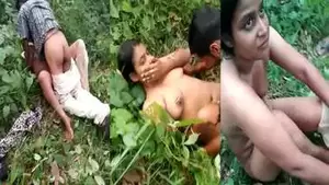 couple caught - Indian video Desi Couple Caught Fucking Outdoors By Local Guys