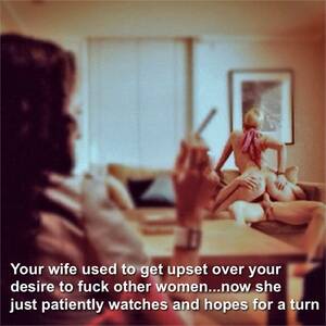 Cuckquean Porn Captions - Cuckquean wife watches hot blonde ride her husband - Freakden