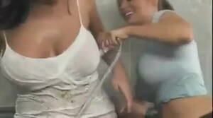 bath cleaning threesome - Bathroom cleaning fun turns into hardcore threesome | xHamster