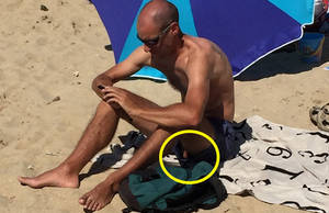 accident beach nude - accidental male nudity