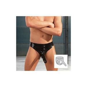 latex dildo panties - Latex Slip with Anal Dildo and Penis Sleeve