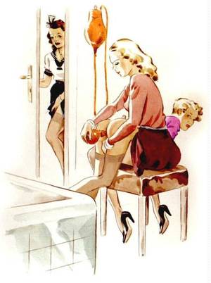 Enema Porn Drawings Captions - German Enema Art: Guerrino Feminised Collection