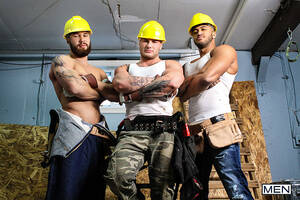 construction workers - Construction workers: Jason Vario, William Seed and Morgan Blake in an orgy  â€“ Men Of Porn .net