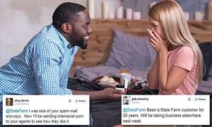 interracial racist porn - State Farm commercial attacked by racists | Daily Mail Online