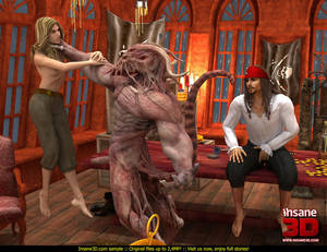 Captain Anime Porn Toy - 3D porn toon Jack Sparrow and Captain Davy Jones handling dirtily Elizabeth  - CartoonTube.XXX