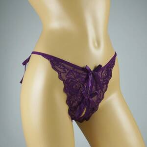 Hot Sexy Thong - AWYR Women Sexy Panties Hot Erotic Briefs Plus Free Size Open Crotch Thong  Porn Lace Open Underpants Bow Naughty Famale Thong Purple One Size :  Amazon.de: Health & Personal Care