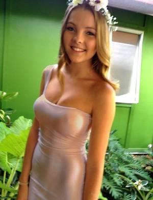 awkward teen - Tempting teen in tight pink dress