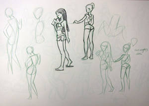 cartoon sex sketch - Sketchblog Chris Chien: Figure Drawing + Cartoon Porn/ Hentai (contains  some explicit content... kinda)