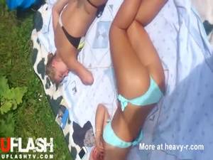 Beach Cum Surprise - Cum On Sunbathing Teens