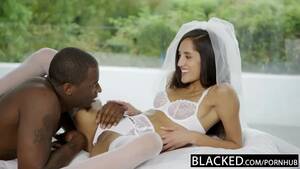 interracial black cock wedding dress - Gorgeous bride in white lingerie hammered by a black stud - Interracial.com