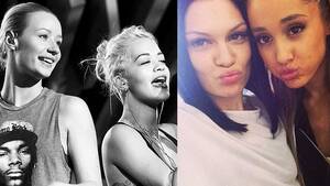 Iggy Azalea Ariana Grande Porn Captions - Iggy Azalea, Ariana Grande, Nicki Minaj MTV VMAs Rehearsal Photos! - YouTube