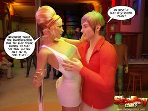 cartoon shemale stripper - Stunning she male stripper seduces her daring client with the size of her  member - CartoonTube.XXX