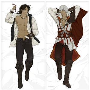 Carton Assassin Creed Gay Porn - Collection of â€œAssassins Creedâ€ Fan Art by Doubleleaf Featuring Ezio,  Altair, Malik & Leonardo. Tumblr Porn