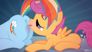mlp lesbian licking - The Big ImageBoard (TBIB) - â™¥ 2012 cub cutie mark female friendship is  magic lesbian licking my little pony pussy rainbow dash (mlp) scootaloo (mlp)  syoee b tongue young | 2479411