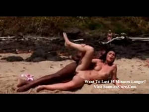 blonde watches couple fuck on the beach - Blonde watches couple fuck on the beach