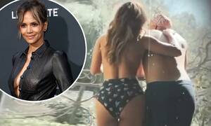 Jenny Mccarthy Halle Berry Fucking - Halle Berry shakes her booty as she goes topless with boyfriend Van Hunt  for Valentine's Day weekend | Daily Mail Online