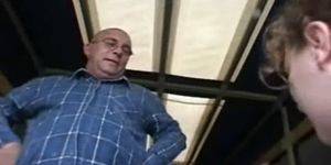 bbw money - Horny Fat BBW girl sucking older cock for money