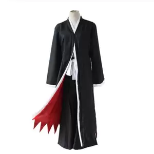 Asian Lesbian Cosplay Movies - Anime Bleach Kurosaki Ichigo Cosplay Costume Japanese Samurai Uniform  Kimono Halloween Outfits Prop Mask Wig Straw Sandals Socks - AliExpress