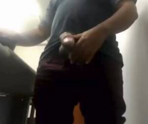 Brazilian Donkey Porn - MILKING HIS BIG UNCUT BRAZILIAN DONKEY DICK AT WORK | ZzGAYS.com